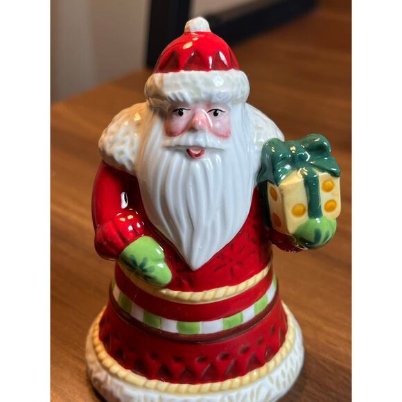 Fitz and Floyd Christmas Santa & Stocking Salt Pepper Shakers w/ Box - Picture 9 of 13